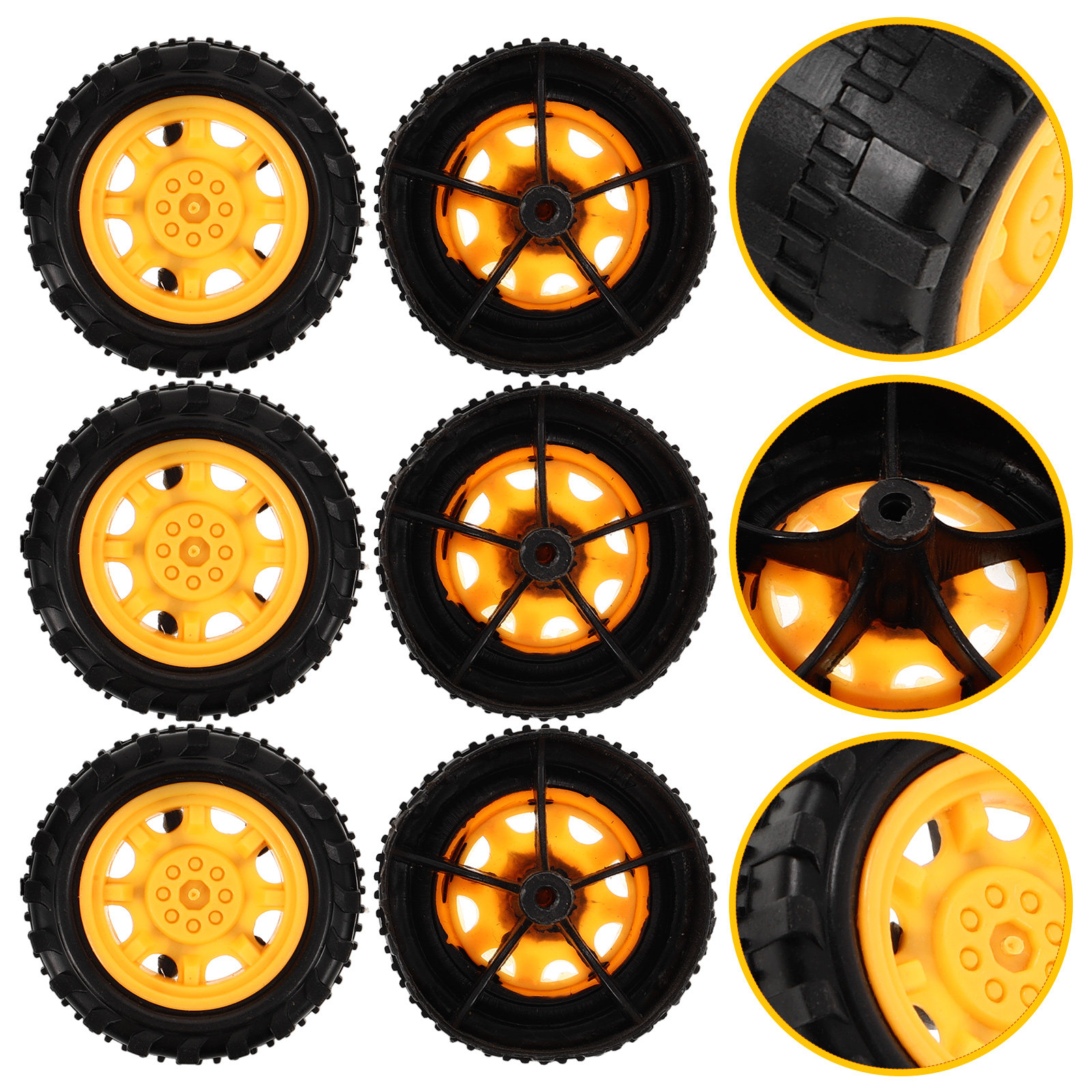 Science Project Diy - 32Pcs Car Wheels Plastic Sturdy DIY