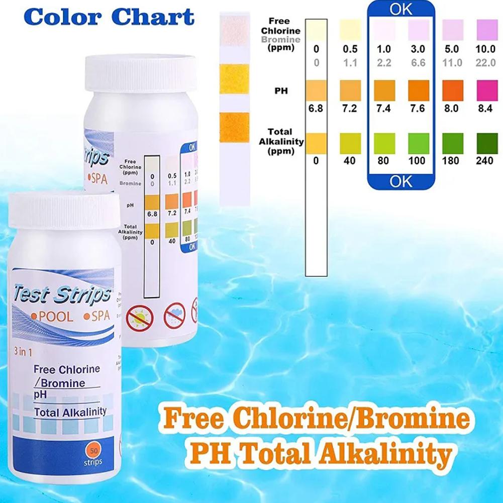 50pcs Chlorine PH Test Strips  - Ph Strip Test 评论和价格