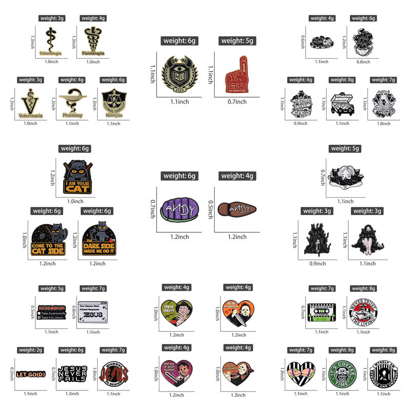 Gothic Punk Quotes Enamel Pins - Science Buddies 评论和价格