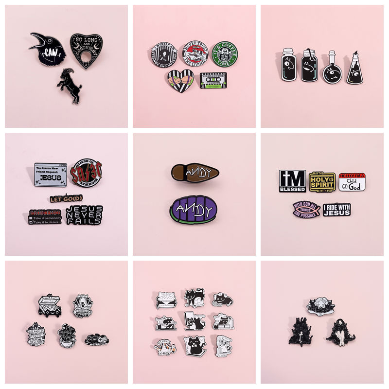 Gothic Punk Quotes Enamel Pins - Science Buddies 评论和价格