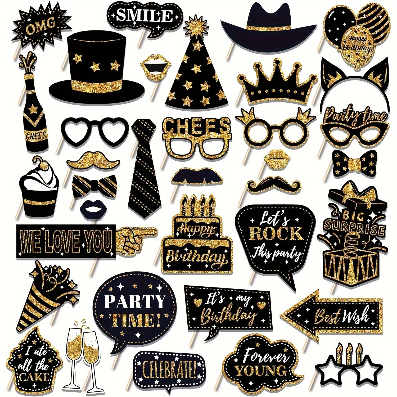 36pcs of Birthday Photo Booth  - Science Of Happiness 评论和价格