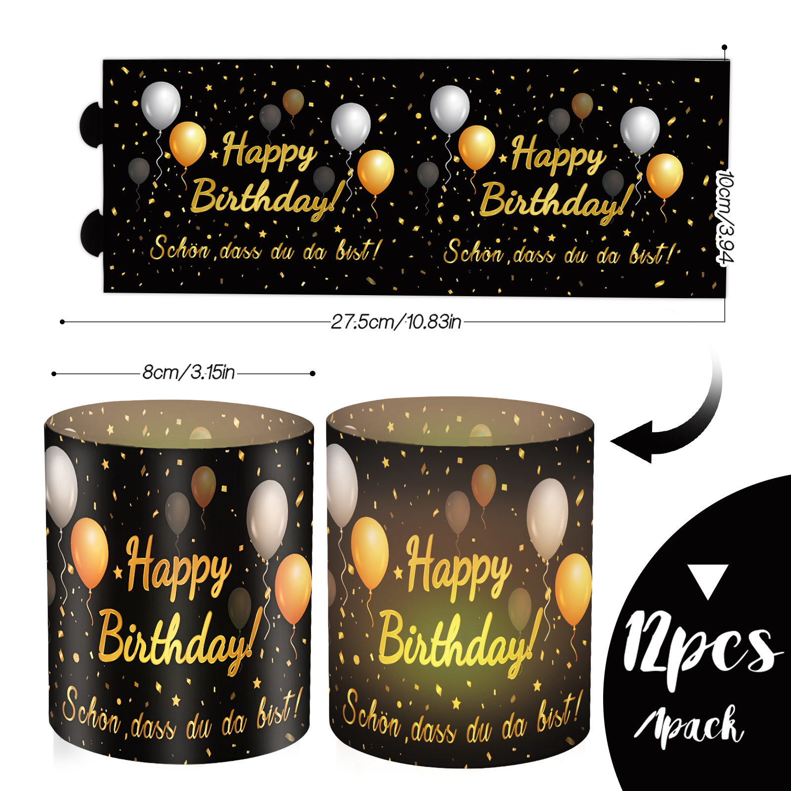 12pcs Happy Birthday Candle Ta - Science Of Happiness 评论和价格