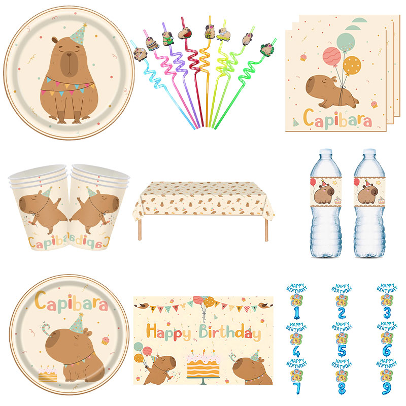 Capybara Party Decoration Birt - Science Of Happiness 评论和价格