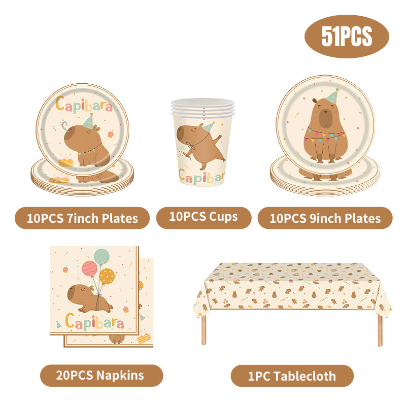 Capybara Party Decoration Birt - Science Of Happiness 评论和价格
