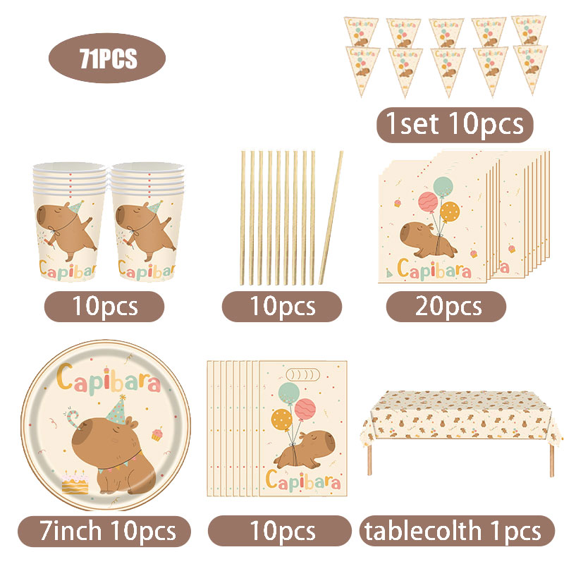 Capybara Party Decoration Birt - Science Of Happiness 评论和价格