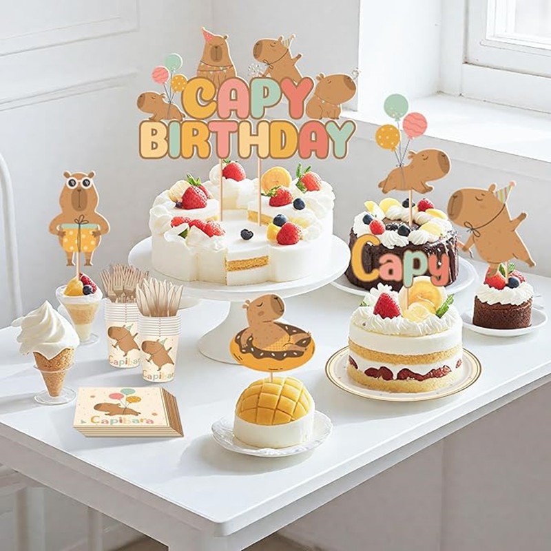 Capybara Party Decoration Birt - Science Of Happiness 评论和价格