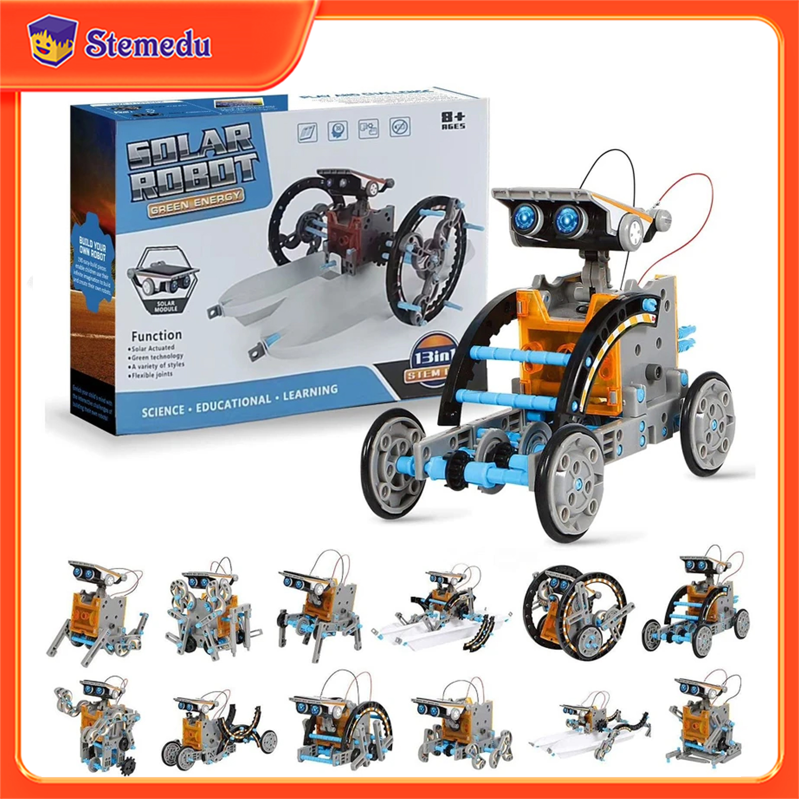 13 in 1 Solar Powered Robot Sc - Science Project Diy 评论和价格