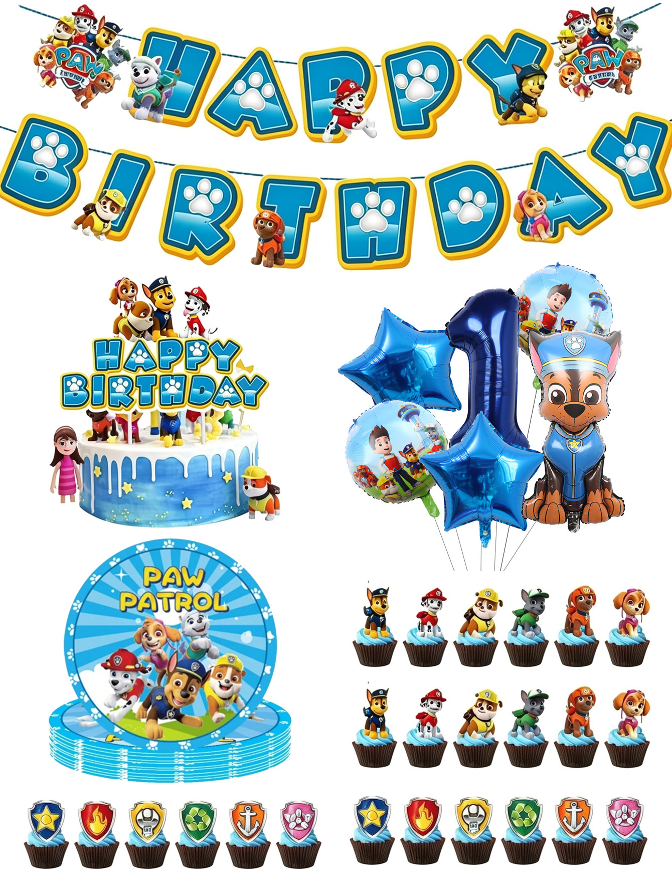 Paw Patrol Birthday Party Deco - Science Of Happiness 评论和价格