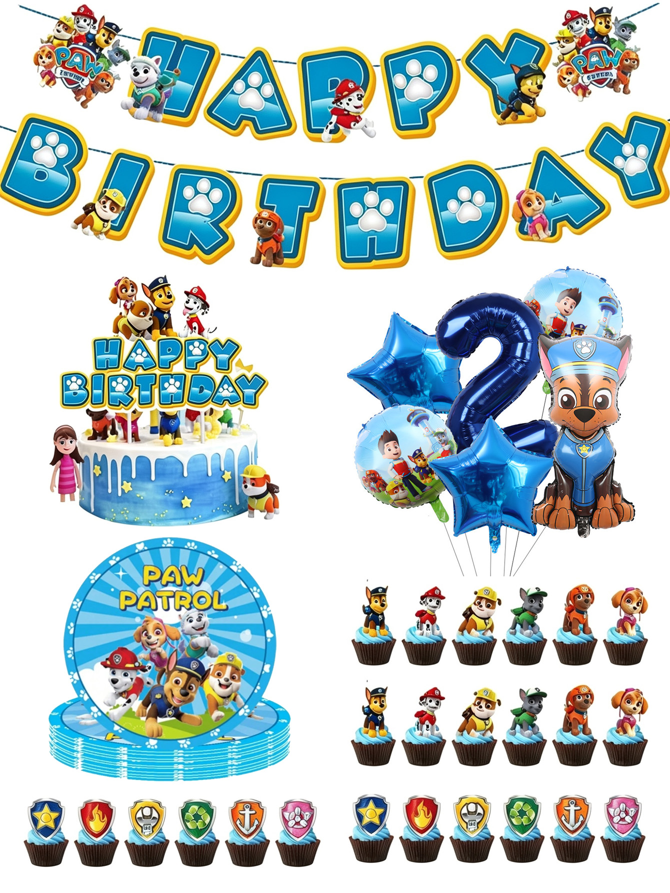 Paw Patrol Birthday Party Deco - Science Of Happiness 评论和价格